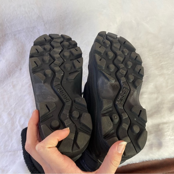 Sorel Black Heavy Duty Winter Boots Lace Up Boots - Picture 4 of 6